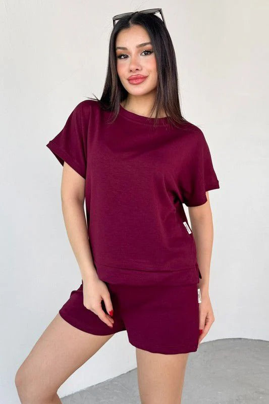 Casual Two-Piece Top & Shorts Set