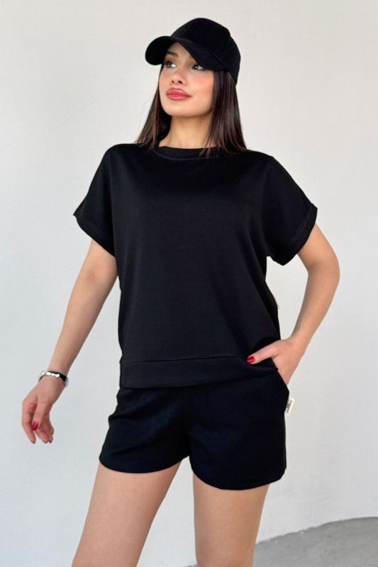 Casual Two-Piece Top & Shorts Set