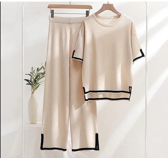2 PC BEIGE STYLE WOMEN LOUNGE WEAR